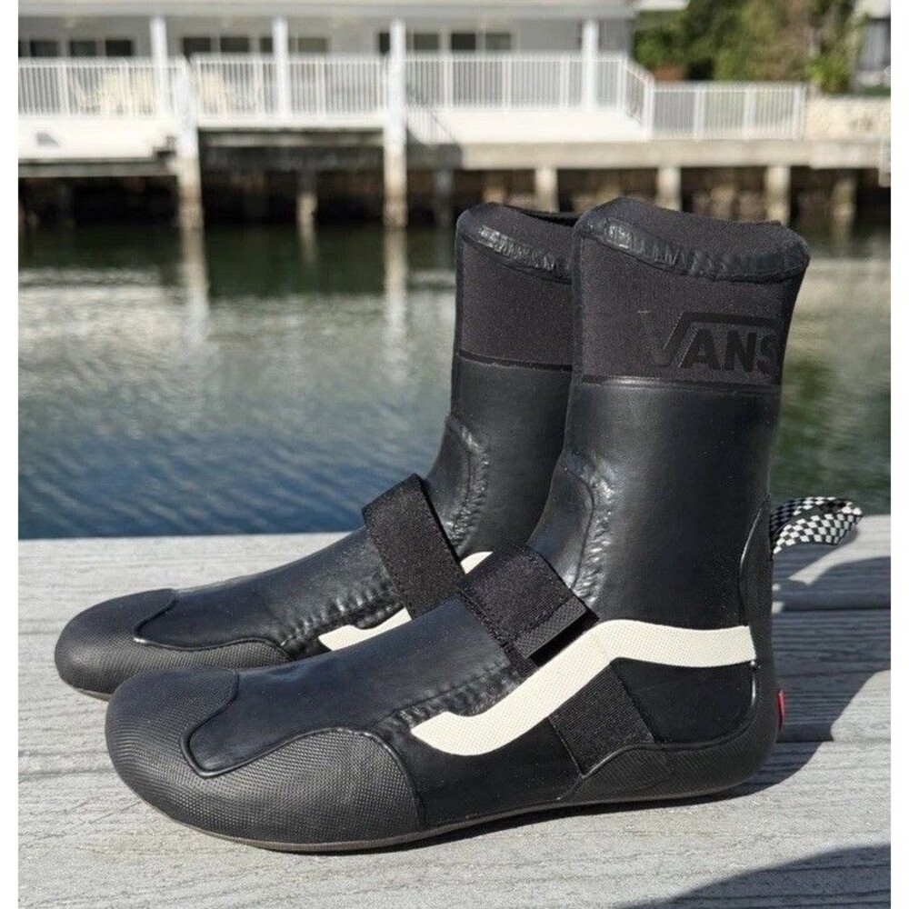 NEW Vans Surf Boot Hi NBY 3mm Black Neoprene Minimalist Surf Boots Mens Size